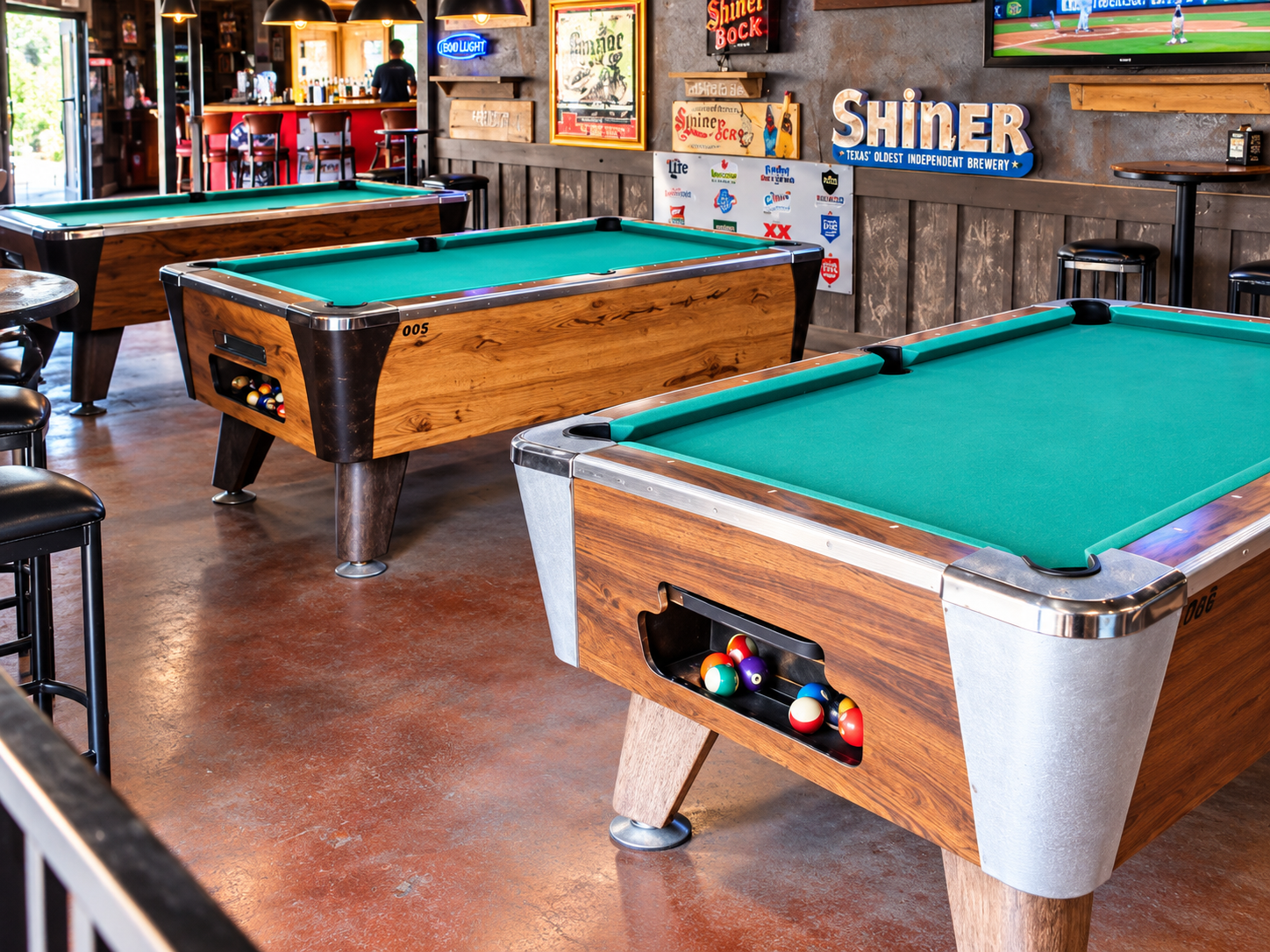 Free pool tables at Catty-Corner Ice House